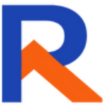 a blue and orange letter Rentalize