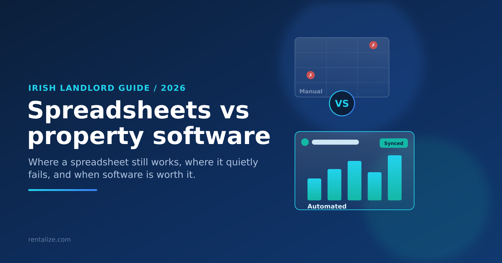 Spreadsheets vs property management software for Irish landlords: manual rent tracking versus automated RTB compliance and reconciliation