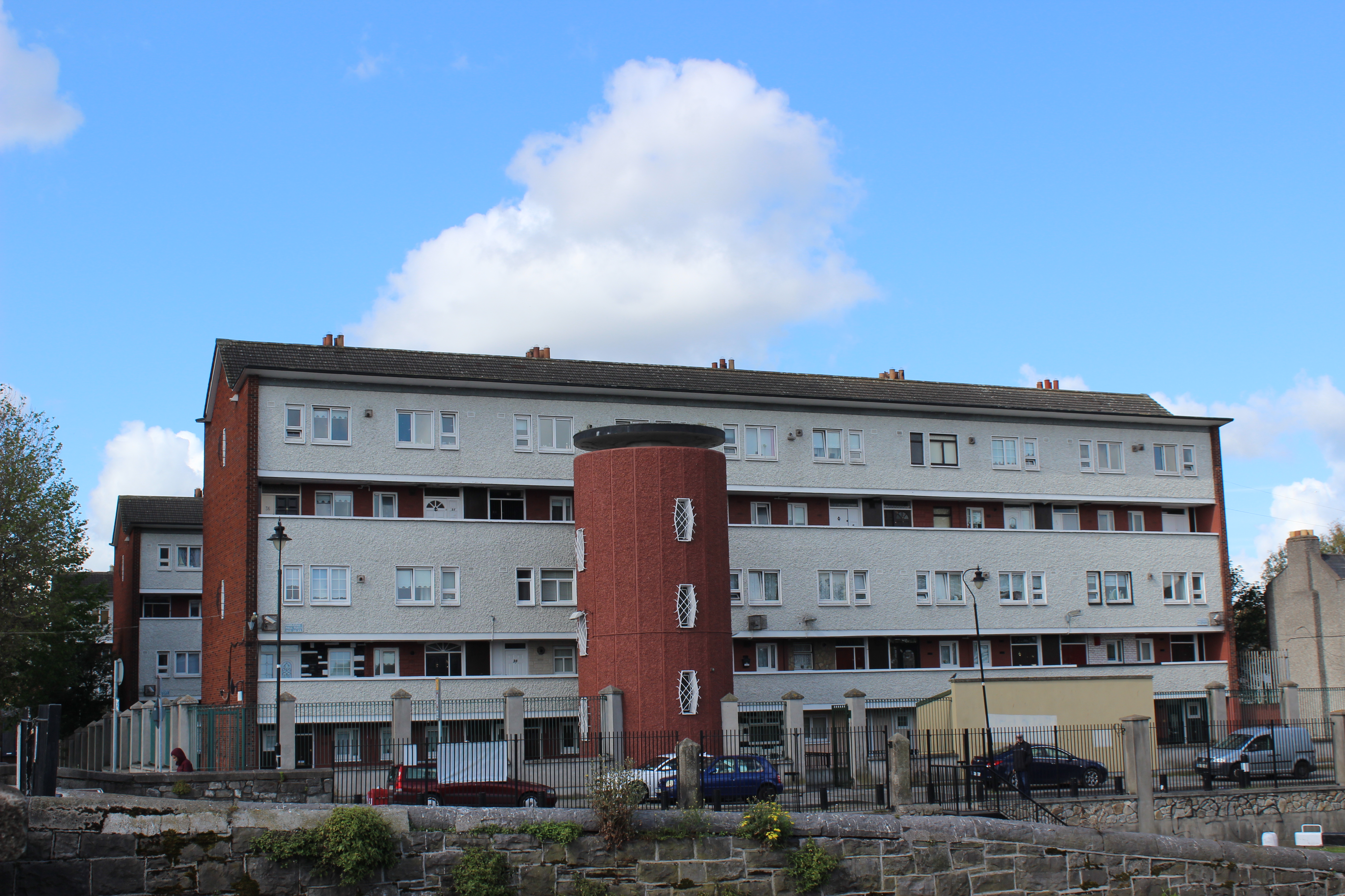 Apartment block at North Strand Dublin illustrating the large landlord threshold in Ireland